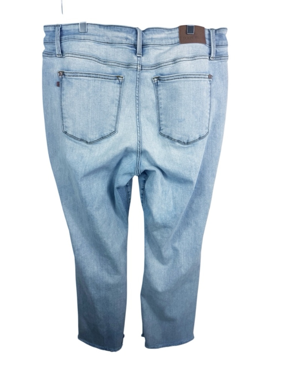 Judy Blue Bootcut Jeans 18W Plus Size Light Wash Stretch Denim High Rise Frayed - Picture 2 of 16